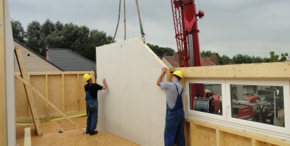 Nieuwbouw in houtskelet te Diksmuide (West-Vlaanderen)